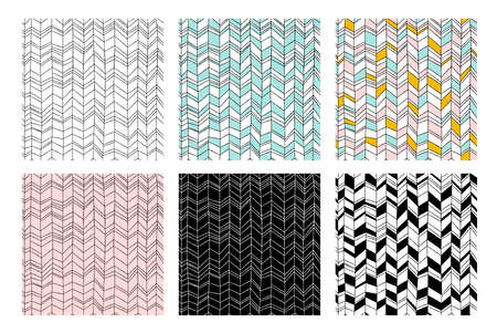 Set of abstract textures and scribble design elements. Vector illustration.のイラスト素材