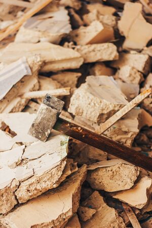 Steel Hammer for destroy construct in construction areaの写真素材
