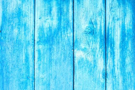 Weathered blue wooden background texture vertical planksの写真素材