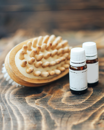 Almond oil composition used for cosmetics, spa, wellness centers. Perfect body oil and moisturizing skin. Concept of: beauty, oils, creams, wellness.の写真素材