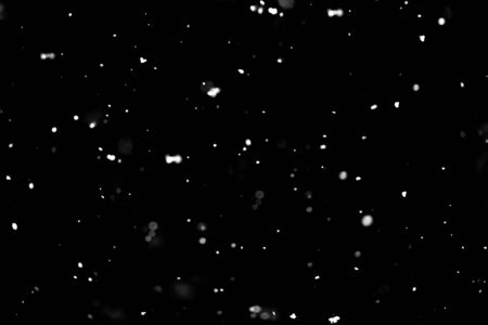 Snow on black backgroundの写真素材