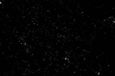 Snow on black backgroundの写真素材