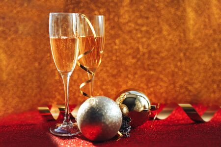 New year champagne.の写真素材