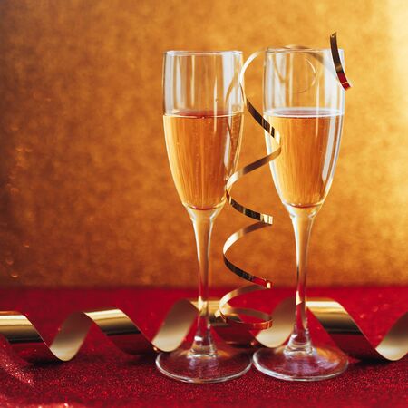 New year champagne.の写真素材