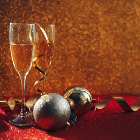 New year champagne.の写真素材