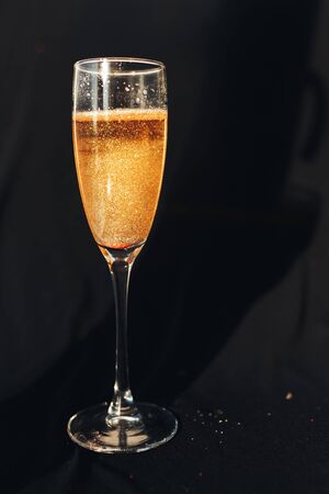 One glass of champagne.の写真素材