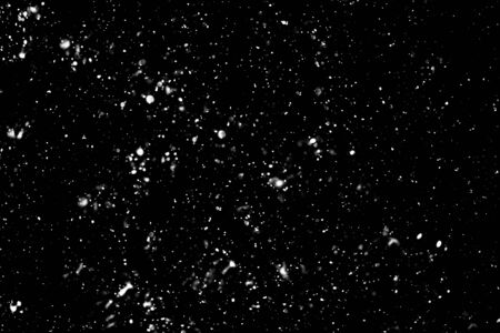 Snow on black backgroundの写真素材