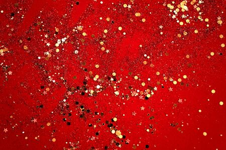 Red background with glitter textureの写真素材