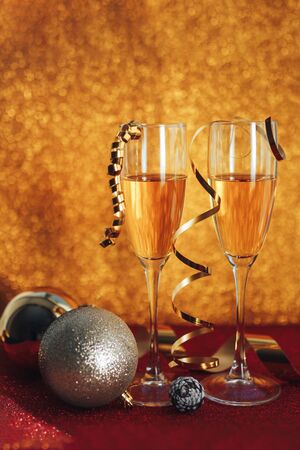 New year champagne.の写真素材