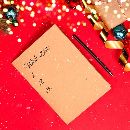 Craft paper retro wish listの写真素材