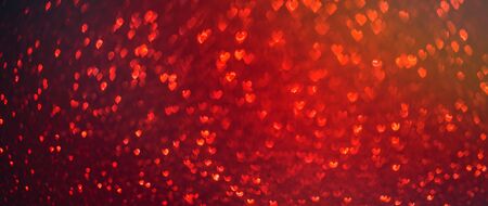 Valentines day background with hearts bokehの写真素材