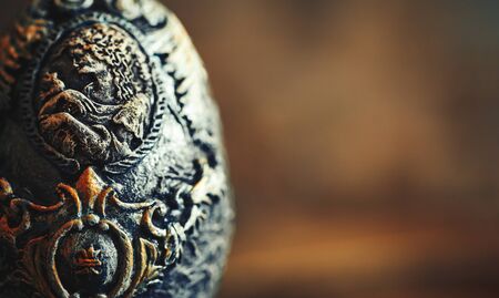 vinage Easter eggs decorated with papier-mache hand made