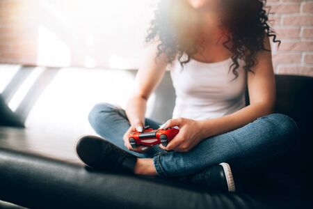 girl plays video games
