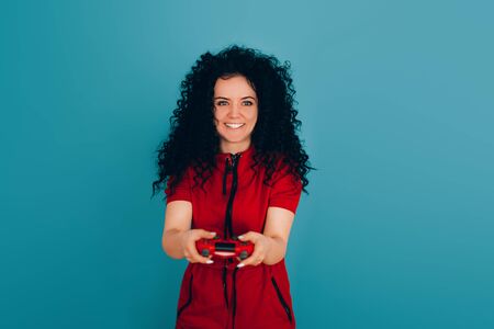 girl plays video games