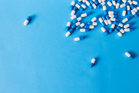 pills scattered on the table