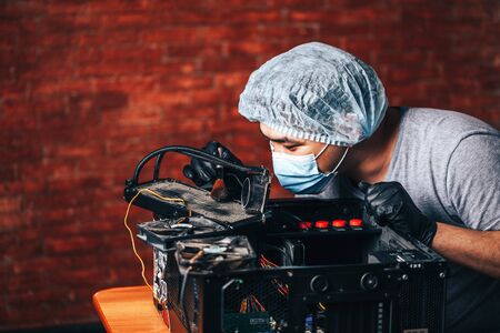 Computer cleaning and repairの写真素材