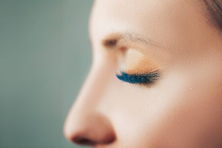 unusual makeup blue lips blue eyelashes