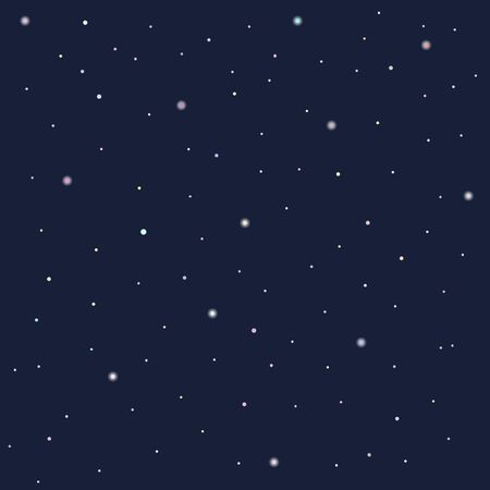 Night sky with multi-colored stars, multi-colored garlands. vectorのイラスト素材
