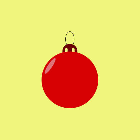 Red painted christmas toy, christmas tree toy.のイラスト素材