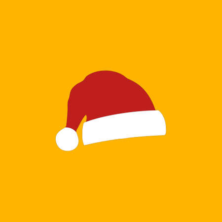 Drawn christmas hat in red, drawing for a card.のイラスト素材