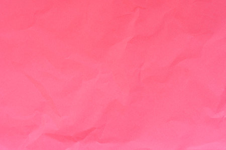 Bright Pink Color Crumpled Paper Backgroundの写真素材