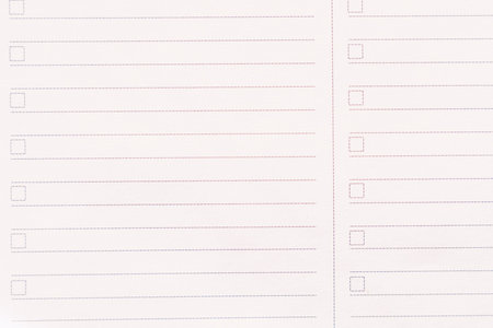 Blank to-do list pages with checkboxes on light background