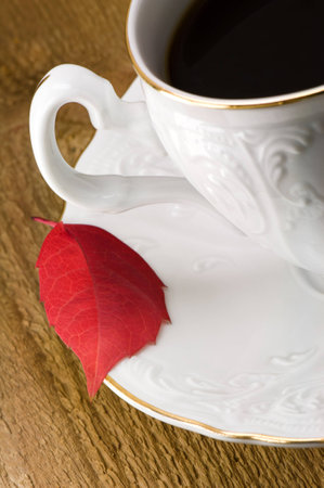  White cup with black coffeeの写真素材