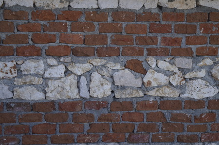 bricks and stone wallの写真素材
