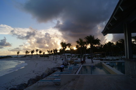 Sunset at the beachの写真素材