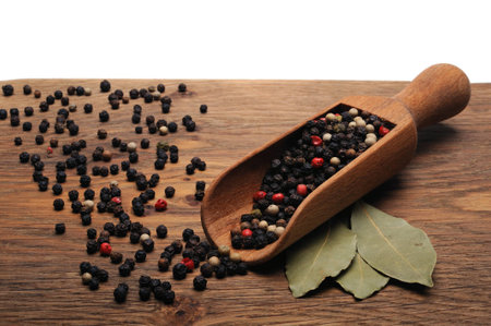 Coloured pepper on the deskの写真素材