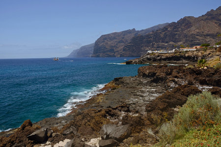 Beautiful view on Los Gigantes, Tenerifeの写真素材