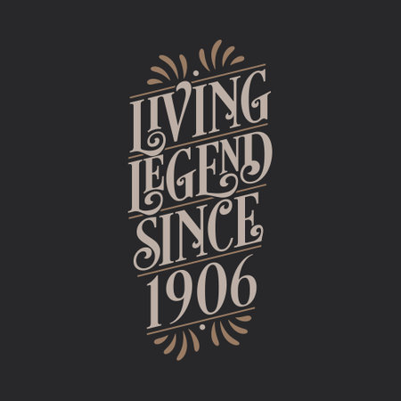 Living Legend since 1906, 1906 birthday of legendのイラスト素材