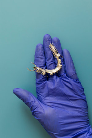 Metal Frame Lower Partial Denture, Cobalt Chrome Dental Plate, Bridge Printed By 3d Printer in...