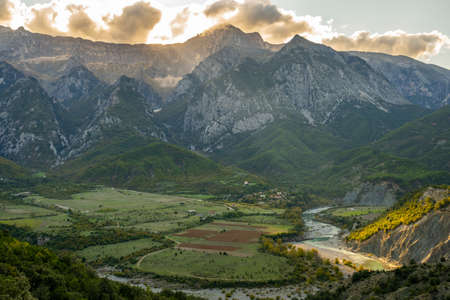 Summer landscape in albanian mountains