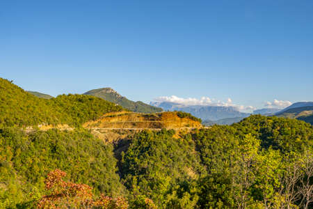 Summer landscape in albanian mountains