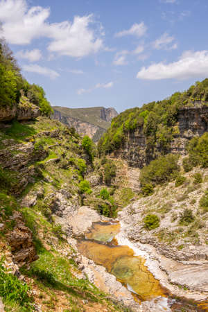 Canyon of the mountain river in Albania
