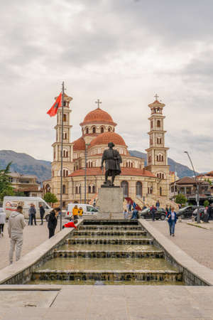 Korce Albania - 12.05.2021: church in the city of Korca