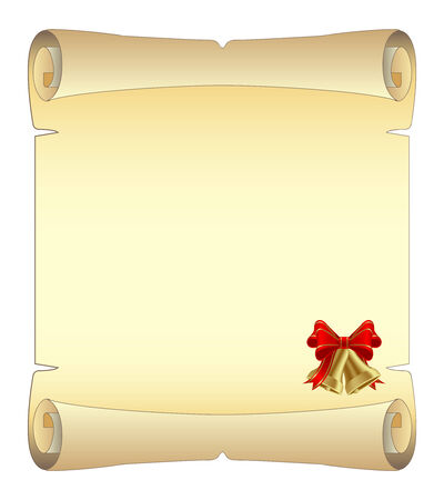 Empty paper for Christmas greeting. Vector illustration.のイラスト素材