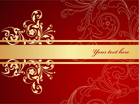 Elegant red and gold background. のイラスト素材