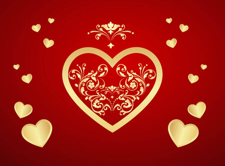 The illustration contains the image of valentines background.のイラスト素材