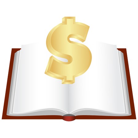 The open book with a dollar symbolのイラスト素材