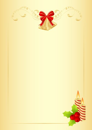 Green background with new year decorationsのイラスト素材