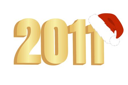 New Years card 2011 with white background.