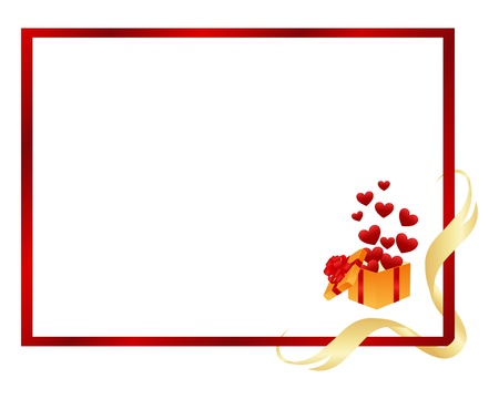 The vector frame contains the image of valentines background.のイラスト素材