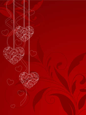 Elegant red background. Valentine's day background. Vector illustrationのイラスト素材