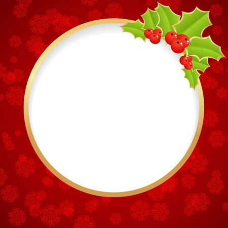 Template Christmas card with round hole  Vector illustration のイラスト素材