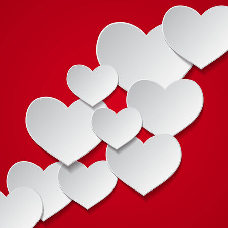 Design template. Hearts for Valentines Day Background. Vector illustration.のイラスト素材