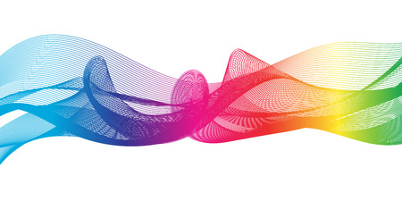 Abstract background as a rainbow ribbon on a white background.のイラスト素材