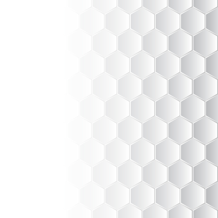 Hexagonal mosaic vertical seamless with gradient. Vector illustration.