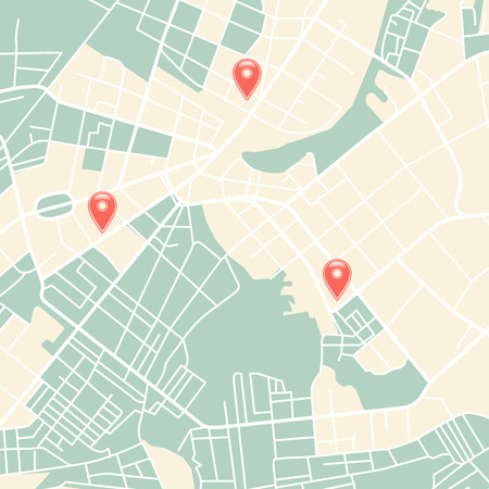 Editable vector street map of town. Vector illustration.のイラスト素材